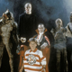 Andre Gower and the monsters from The Monster Squad.